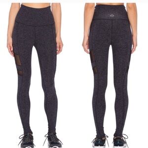 BEYOND YOGA Space Dye High Rise Striped Mesh Leggings